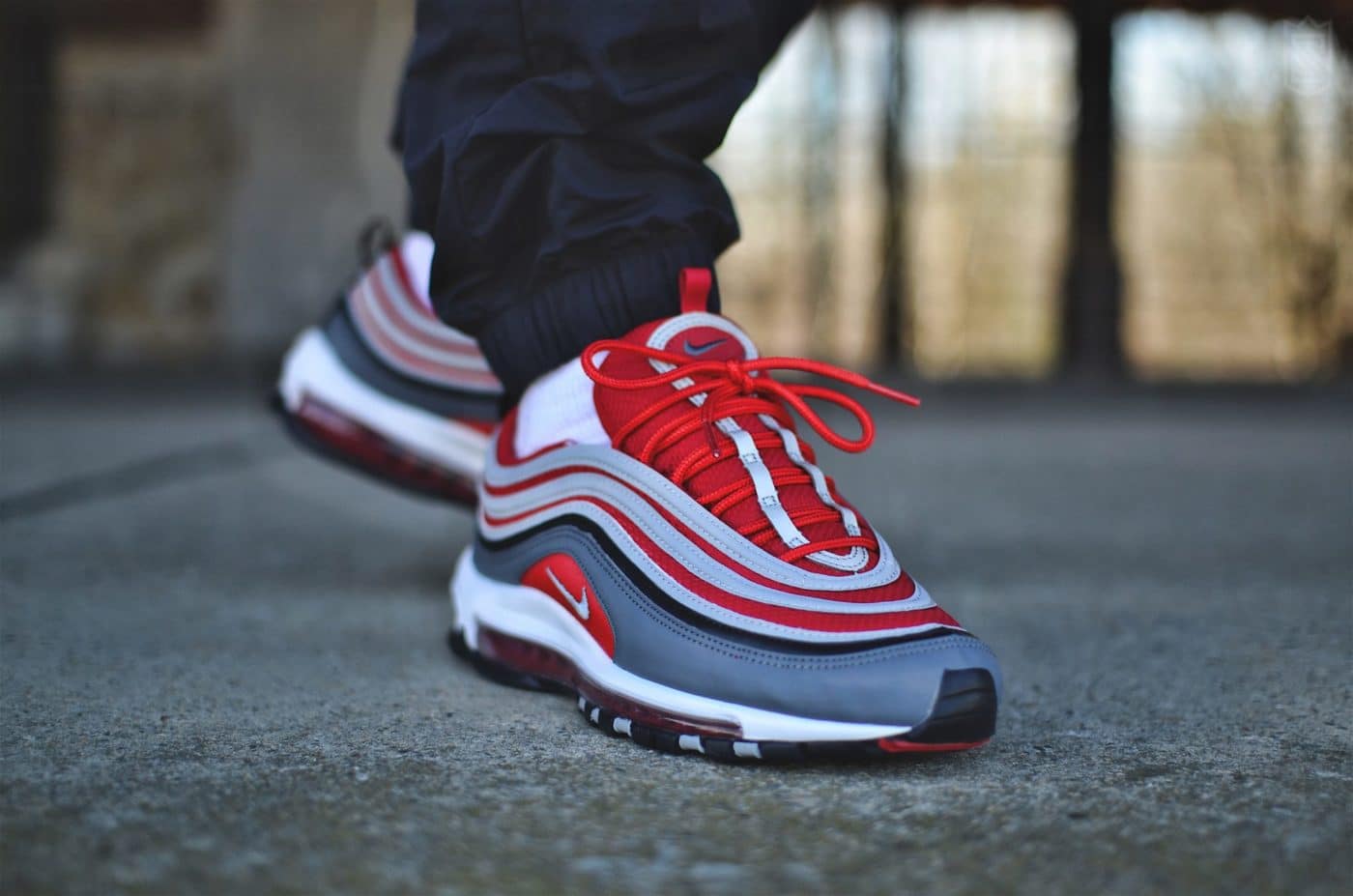 Air max 97 outlet grey with red tick